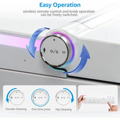 Smart Toilet with Built-In Bidet,Heated Seat,Warm Water and Dry, Foot Sensor and Night Light,Auto Flush,Wireless Remote Control