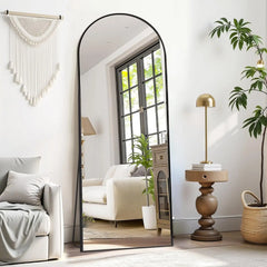 Floor Mirror Arched Full Length Mirrors, 64"x21" Floor Length & Standing Hanging or Leaning & Large Full Body Mirror Wall Mirror