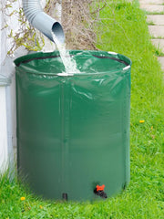50 Gallon Folding Rain Barrel Water Collector Green
