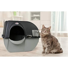 Large Self-Cleaning Litter Box Cats Automatic Waste Disposal Easy Clean Design With Pull-Out Tray Durable Sifting Grill