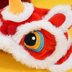 Dance Lion Hats For Cats Cute Plush Pet Hat Chinese New Year Costume Soft Warm Clothes Pets Daily Cat Dog Dress Up Supplies