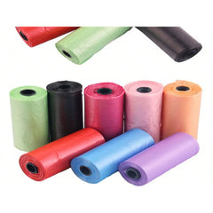 10pcs Disposable Colorful Pet Waste Bags For Dogs And Cats Outdoor Cleaning, Portable And Convenient. 15 Bags/roll, Pet Supplies