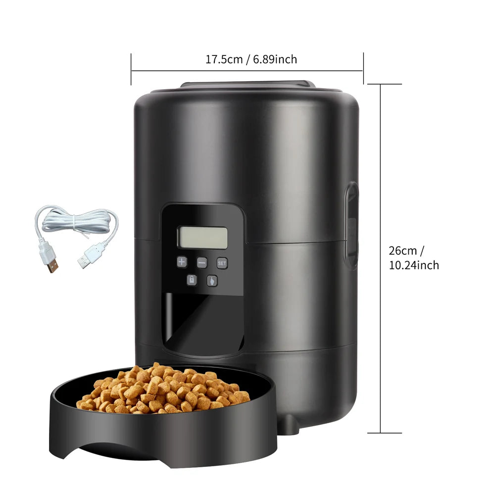 2L Cat Automatic Feeder Tuya APP Pet Feeder 5V USB Smart Dispenser Suitable For Small Medium-Sized Cats Dogs Automatic Feeder