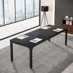 6.5FT Conference Table, 78.7 Inche Rectangle Meeting Seminar Table, Large Business Tables for 6-8 People