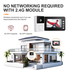 4.3 Inch IPS Screen Intelligent Video Intercom Doorbell 2 Way Audio 2.4G Wi-Fi Infrared Night Vision for Home Surveillance