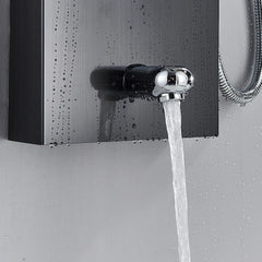 LED Shower Panel Tower System Rain Waterfall Shower Column With SPA Massage Temperature Screen athtub Water Mixer Tap Faucet Set