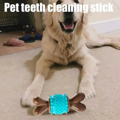 Spiky Bone Dog Toy Pet Teething Chew Toys Sturdy Toothbrush Stick Teeth Cleaning Brush Treat Dispensing Aggressive Chewers Tough