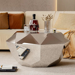 Modern Gold Stainless Coffee Table,Stainless Steel Small Cloud Fashion Design Accent Table End Table for Living Room Bedroom