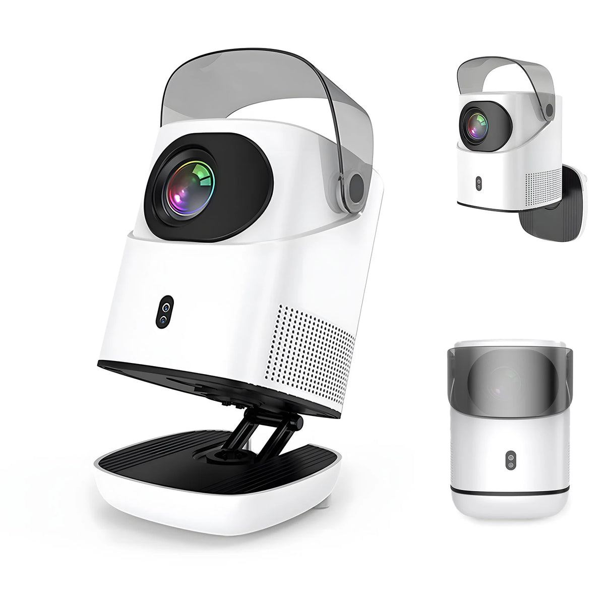 Portable Android  Native 1080p Projector Support 4K 180°Adjustable Stand Wall Mount Design  Wifi Bluetooth HDMI,USB,PC Model:TZ2