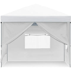 10x10 Pop Up Canopy with 4 Removable Sidewall, Easy Set-Up Portable Canopy Tents for All Season Wind Gazebo with Roller Bag for