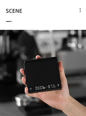 MHW-3BOMBER Digital Kitchen Coffee Scale 2000g/0.1g High Precision Cyclic Rechargeable Electronic Scale Home Barista Accessories