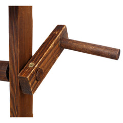 Rustic Wooden Wishing Well Planter Outdoor Home Décor for Patio, Garden, Yard w/Hanging Bucket