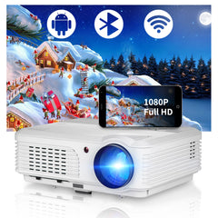 4K 10000 Lumens Android Beamer Projector Outdoors Full HD 1080P 8K Video Dolby Audio Home Theater WiFi Portable Proyector