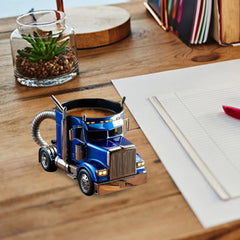 200-250ml Funny Semi-Truck Coffee Mugs Stainless Steel Drinkware Cups Handcrafted Water Bottle Resin Beer Mug for Novelty Gift