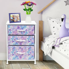 Nightstand Storage Organizer with 3 Drawers - Kids Girls, Boys Bedroom Furniture Storage Chest for Clothes, Closet Organization