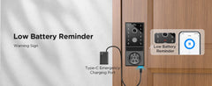 TCL D1 Max Security Video Smart Lock 2K Camera Doorbell & Fingerprint Keyless Entry 3-in-1 WiFi Door Lock PIR Motion Detection