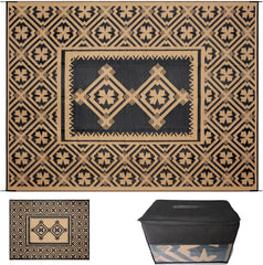 Outdoor Rug,Outdoor Plastic Straw Rug,Outdoor Rugs 9x12 for Patios Clearance Waterproof Patio Rug, Camping Rugs for Outside