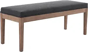chairus PU Leather Upholstered Entryway Bench Dining Table Benches Farmhouse Shoe Bench Seat for Hallway Bedroom End of Bed Vint
