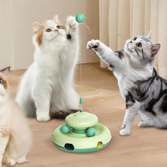 Cat Ball Track Toy Automatic Kitten Toy No Batteries Needed Mental Stimulation Exciting Pet Supplies Wand Track Hole Seeking