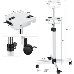 Dog Dryer Stand, 4.3HP Variable Air Speed & Heat Pet Dryer with Stand, High Velocity Dog Pet Stand Grooming Dryer