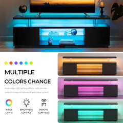 LED TV Stand White TV Stands for Living Room Modern TV Stand with Storage for 65/70/75 inche TVs Entertainment Center for Living
