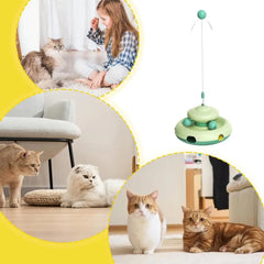Cat Ball Track Toy Automatic Kitten Toy No Batteries Needed Mental Stimulation Exciting Pet Supplies Wand Track Hole Seeking