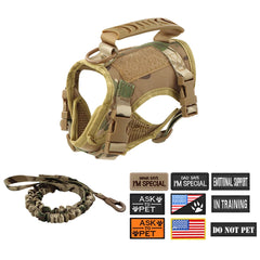 Tactical Cat Harness Leash Adjustable Puppy Vest For Military Small Dogs Harnesses 9Pcs Patches Walking Training Cat Accessories