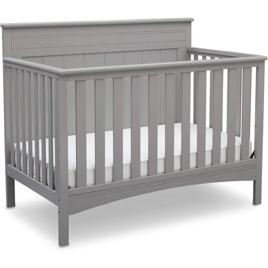 4-in-1 Convertible Baby Crib - Greenguard Gold Certified, Grey