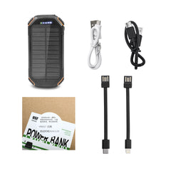 36000mAh Solar Power Bank with Wireless Charging 4 Wires PD18W For Outdoor Adventure daily trip