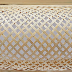 16"Vintage Woven Bamboo Ceiling Lights Rattan Flush Mount Ceiling Light Wicker Basket Light Art Bamboo Light Handmade