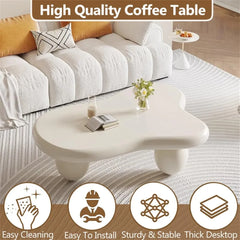 Cloud Coffee Table Modern Cute Coffee Tables Irregular Simple Tea/Center Table for Small Space End Table for Living Room, Home O