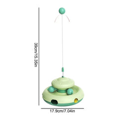 Cat Ball Track Toy Automatic Kitten Toy No Batteries Needed Mental Stimulation Exciting Pet Supplies Wand Track Hole Seeking