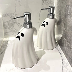 Hand Sanitizer Bottle Ceramic Soap Dispenser Bathroom Large Capacity Pressed Bottle For Halloween Bathroom Decor Hotel Soap dish