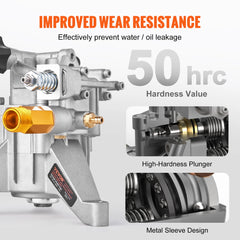 SucceBuy Pressure Washer Pump 7/8"Shaft Vertical 3400PSI 2.5GPM Replacement Power Washer Pumps Kit Compatible with Honda Simpson