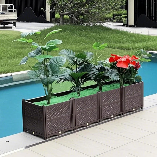 Outdoor Planting Box, Planter Garden Boxes Outdoor，Raised Garden Bed with Legs Flower Rack for Growing Flowers, Vegetables