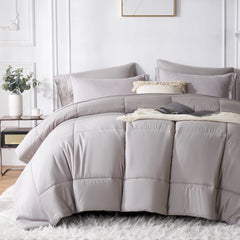 7 Piece Bed In A Bag Comforter Set Queen, Stylish solid geometry   Comforter And Sheet,Pillowcase Set, ideal gift