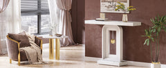 Modern Console Table, Narrow Sofa Entryway Table with Pendulum Shape Base, Contemporary Wood Accent Table