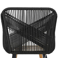 5 Pieces Outdoor Patio Furniture Set Wicker Bar Table with 2 Bistro Conversation Set With Single Chairs and Stools for Balcony