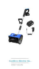 18-Inch 13.5-Amp Corded Electric Snow Blower Efficient Snow Removal Machine 700 lbs/min Comparable to Gas-Powered Thrower 30'