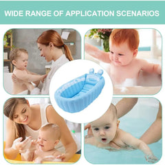 Baby Bathtub With Air Pump Portable Newborn Toddler Bathing Tub With Air Pump Collapsible Shower Basin For Boys And Girls Home