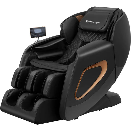 Full Body Zero Gravity SL Track Massage Recliner Chair with Smart Screen Bluetooth Speaker Built-In Heat Therapy Foot Roller