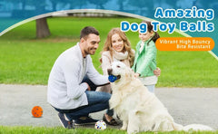 Dog Balls Vibrant Dog Toy Balls Bouncy Tennis Balls Durable for Aggressive Chewers Fetch Game Balls for Large Medium 2PK