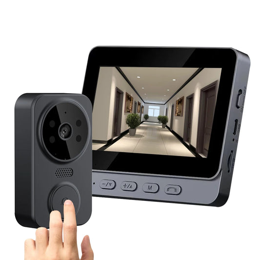 Smart Video Doorbell Camera IR Night Vision Digital Door Viewer 2.4G WiFi 800mAh Battery Magic Door Eye Two-Way Intercom