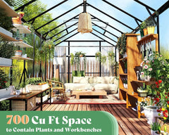 Polycarbonate Greenhouse, Aluminum Greenhouses with 2 Swing Doors, Greenhouses for Outdoors for Garden Backyard,Greenhouse