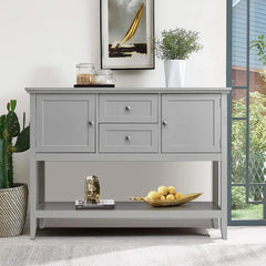 Buffet Sideboard, Wood Storage Cabinet, Console Table with Storage Shelf,2 Drawers and Cabinets, Living Room Kitchen Dining Room