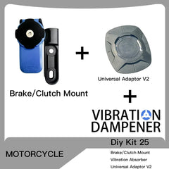 Motorcycle Handlebar Clamp Stem Fork Mount PRO Holder Phone Mount Vibration Dampener MAG Universal Adaptors Wireless Charger