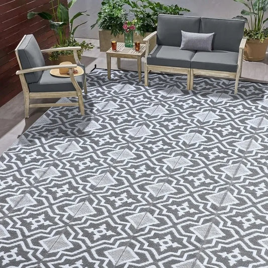 Outdoor Rug,Outdoor Plastic Straw Rug,Outdoor Rugs 9x12 for Patios Clearance Waterproof Patio Rug, Camping Rugs for Outside