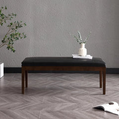 chairus PU Leather Upholstered Entryway Bench Dining Table Benches Farmhouse Shoe Bench Seat for Hallway Bedroom End of Bed Vint