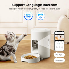 2L Camera Pet Feeder Timing 5V USB Smart Automatic Feeder For Cat WIFI APP Video Intelligent Dry Food Dispenser Dog Feeding Bowl