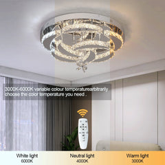 Modern Chandelier Ceiling Lamp K9 Luxury Crystal Led Living Dining Room Decor Pendant Light RC Dimmable Luminaire Home Fixture